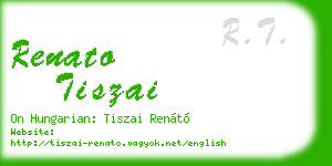renato tiszai business card